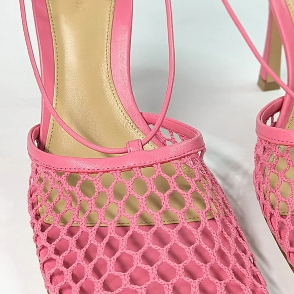 Bottega Veneta Women's Azalea Stretch Mesh Ankle Tie Sandals Size 41 MSRP $1,100 - Picture 5 of 12